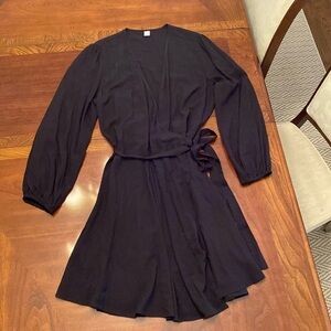 Old Navy Black Wrap Dress- Size Large- Worn once